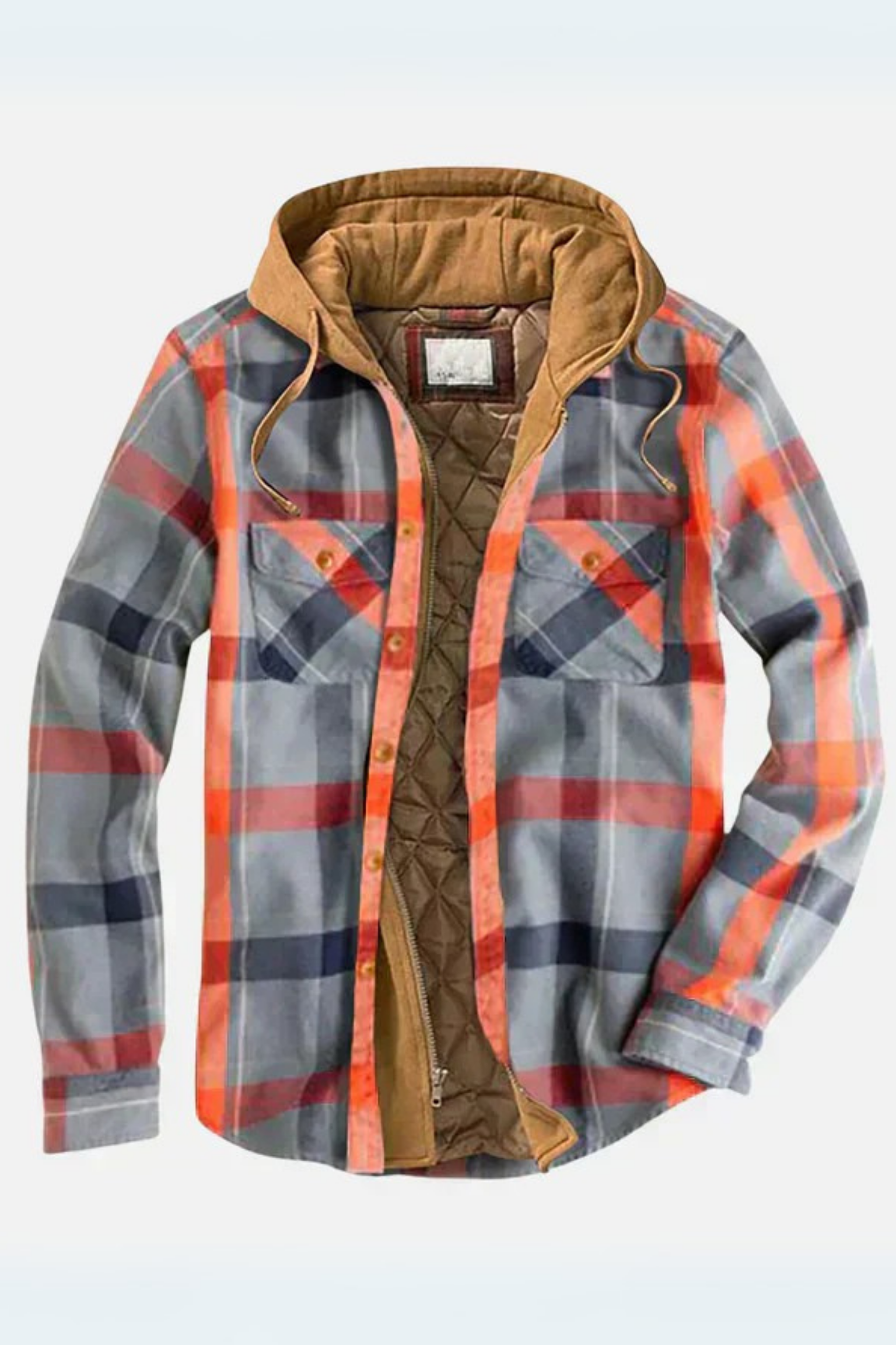 Quilted Check Hoodie Jacket