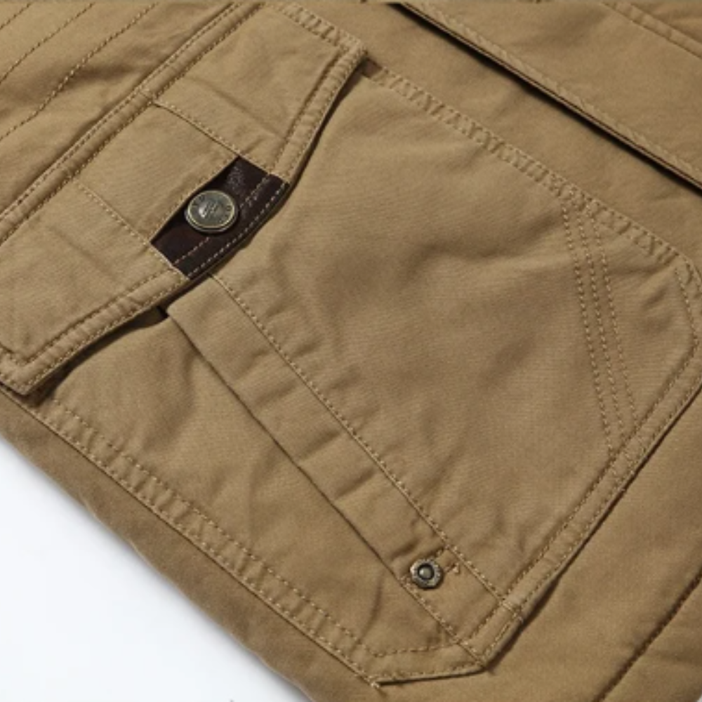 Elegant bomullsforet vinterjakke