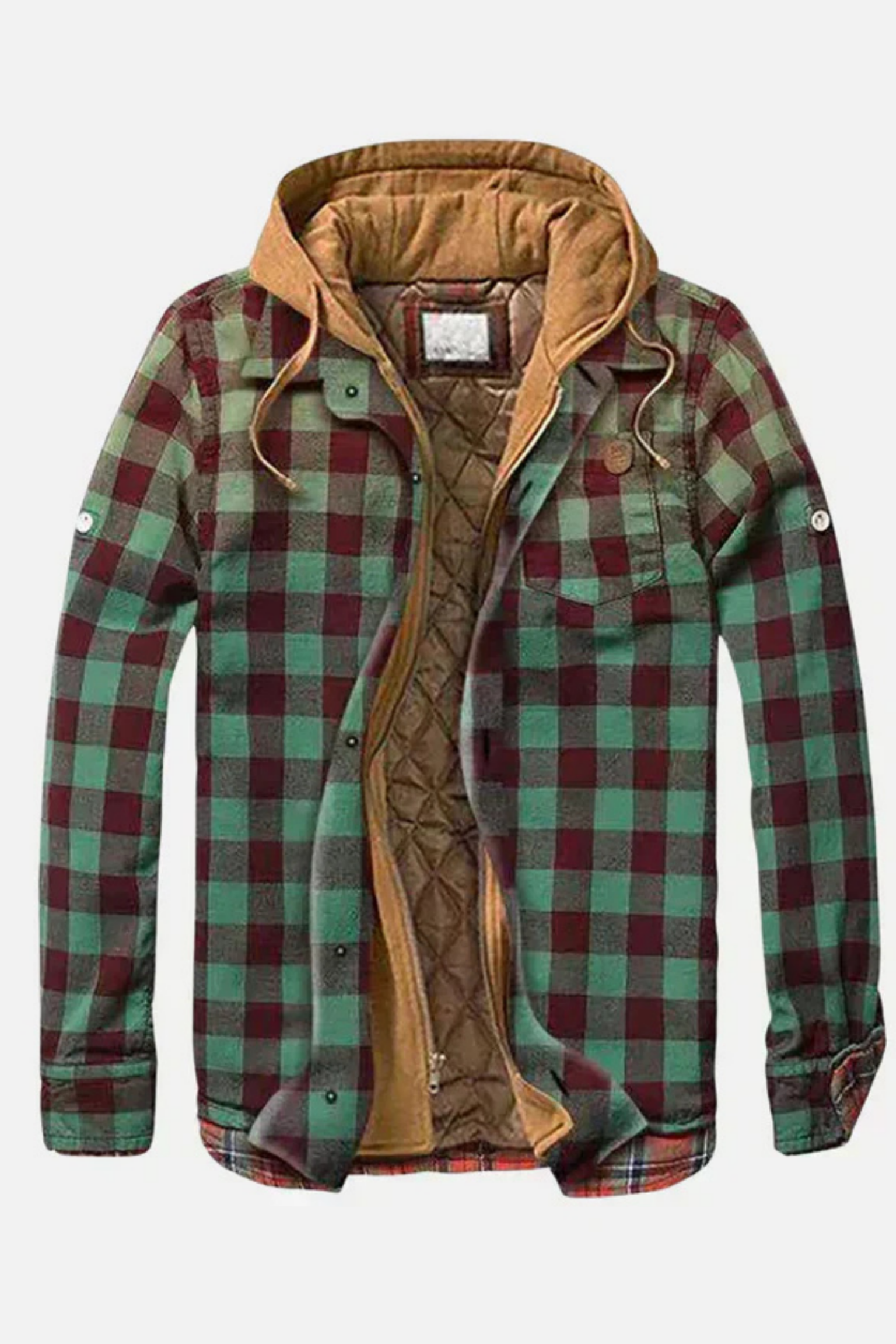 Quilted Check Hoodie Jacket