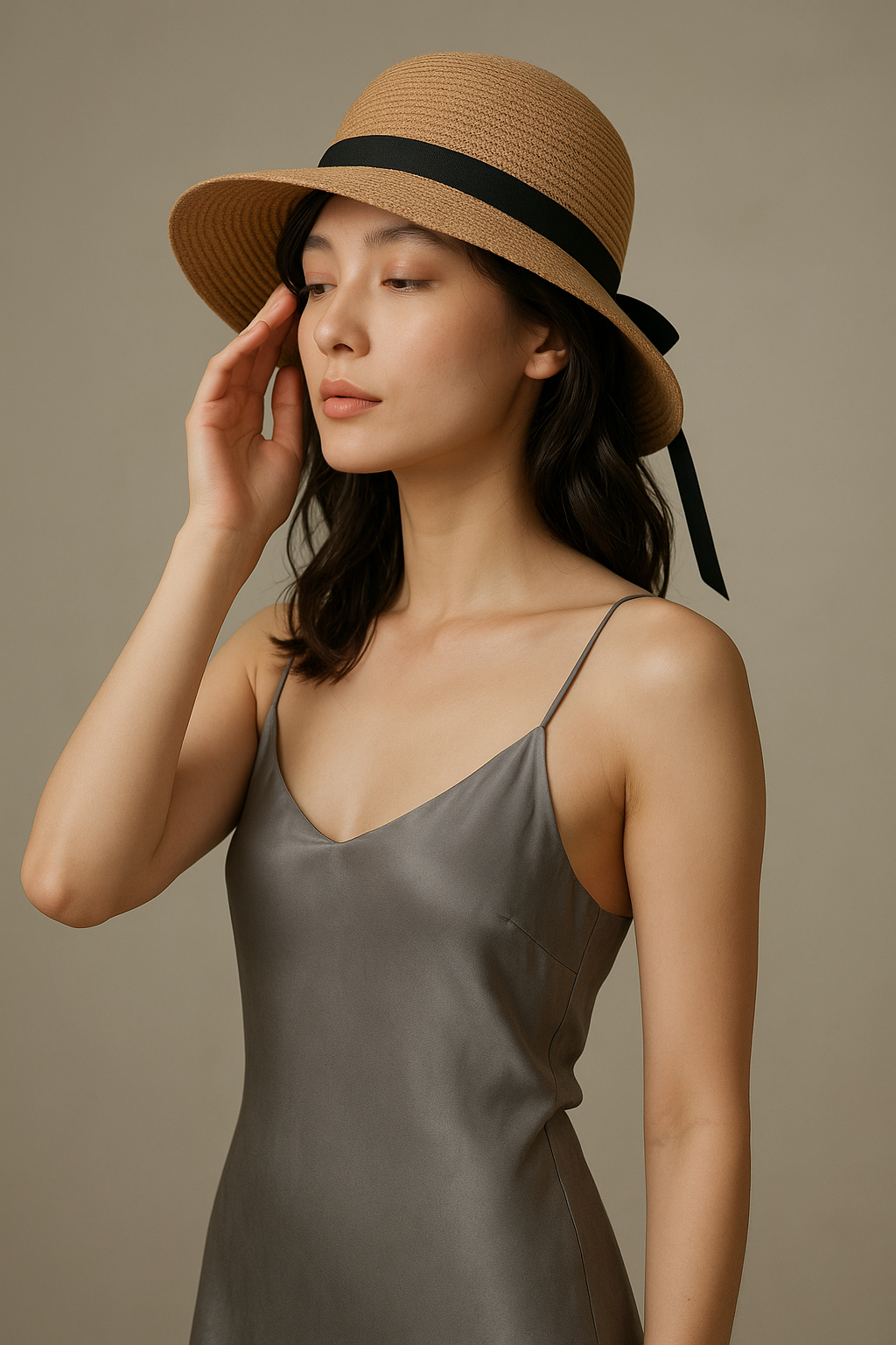 Fylaro - stråhatt svart slips