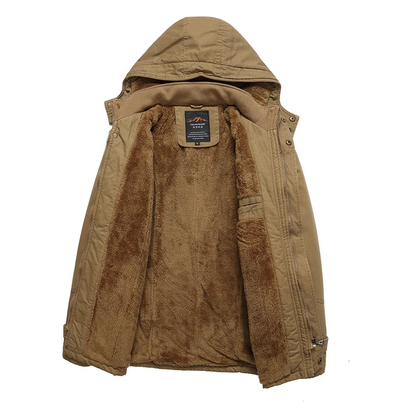 Elegant bomullsforet vinterjakke