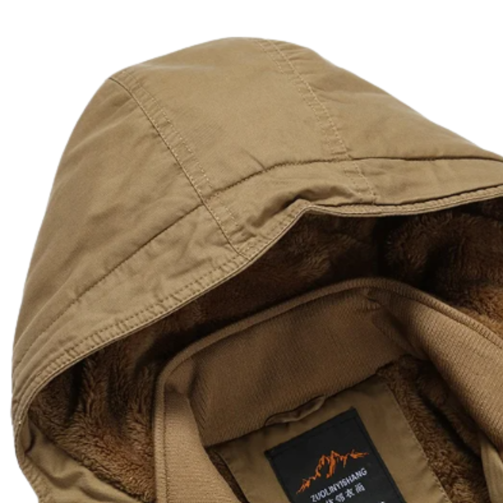 Elegant bomullsforet vinterjakke