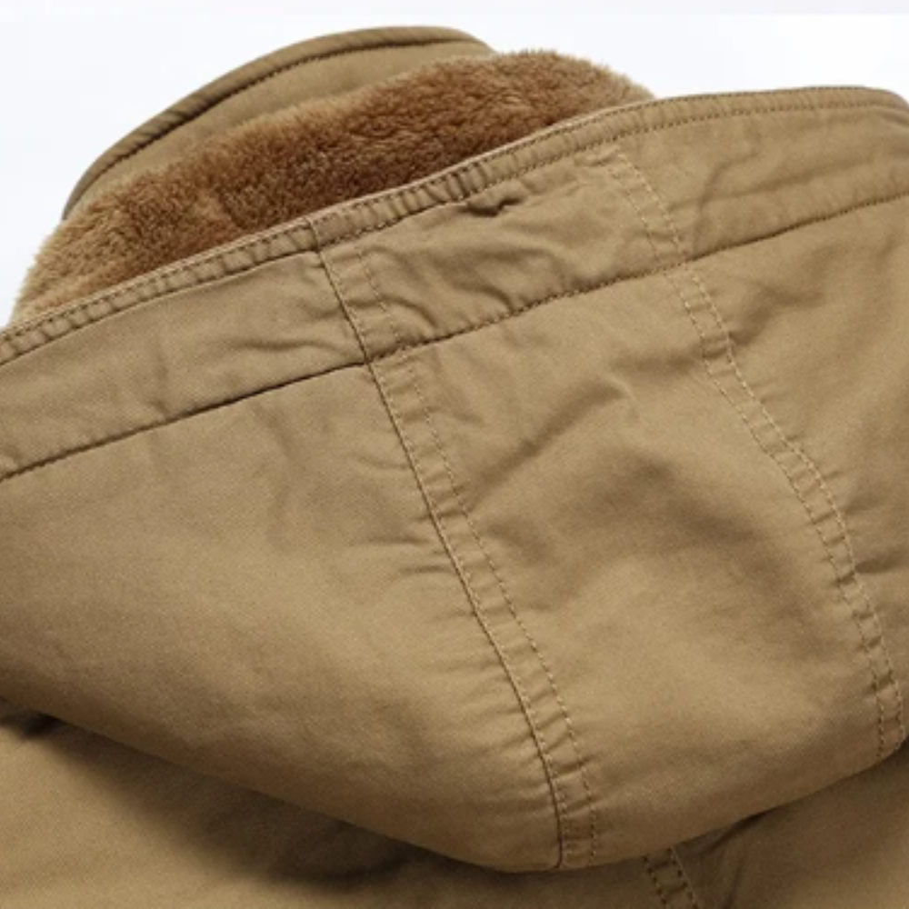 Elegant bomullsforet vinterjakke