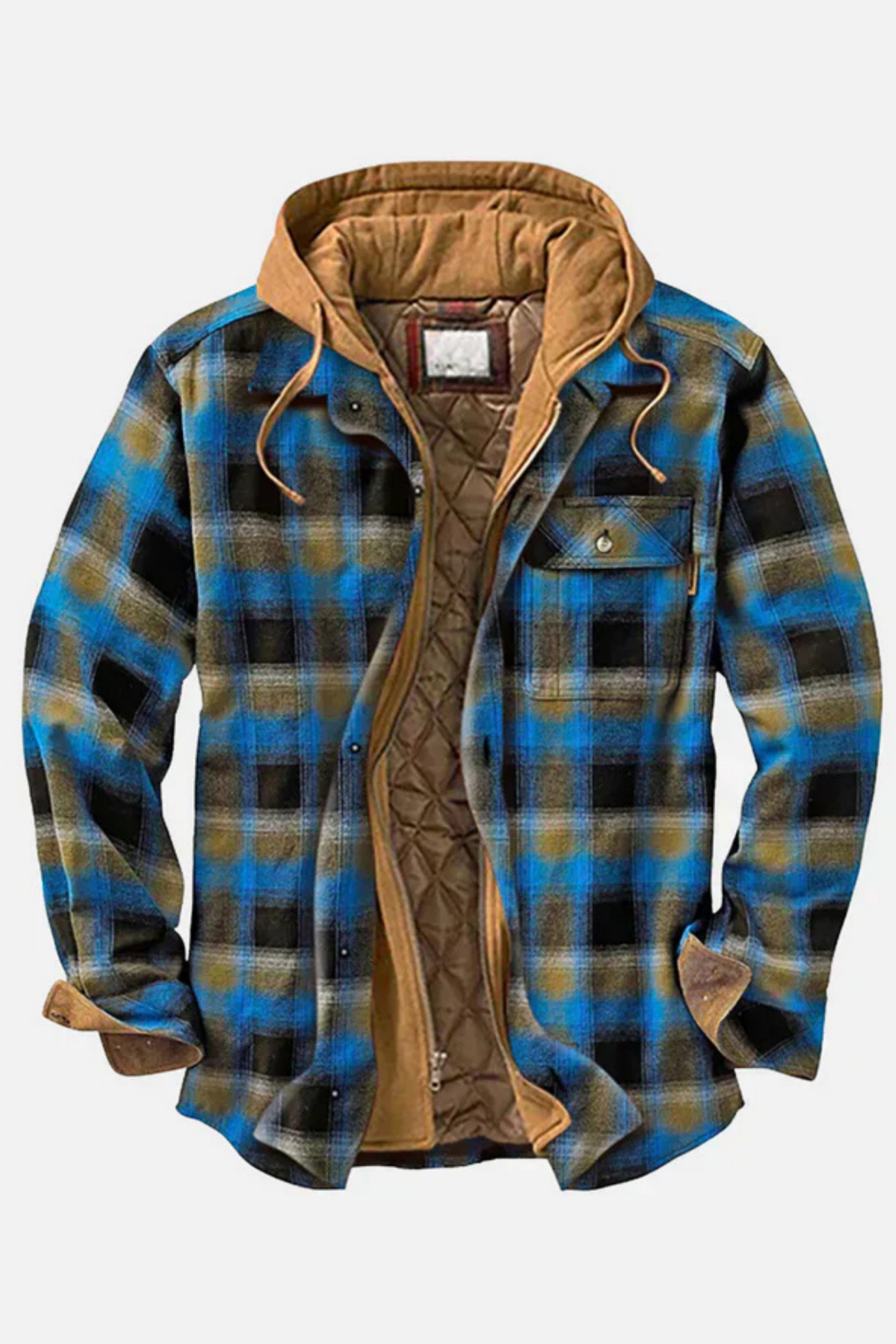 Quilted Check Hoodie Jacket