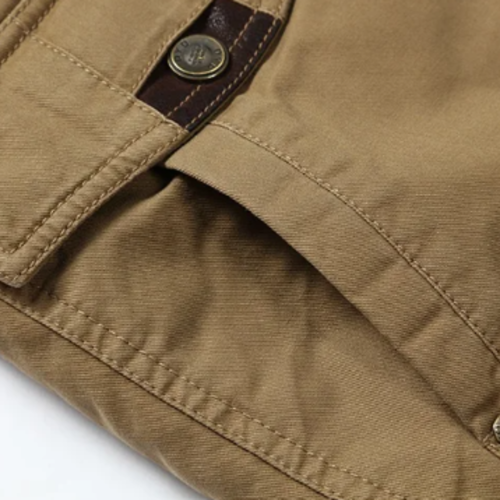 Elegant bomullsforet vinterjakke