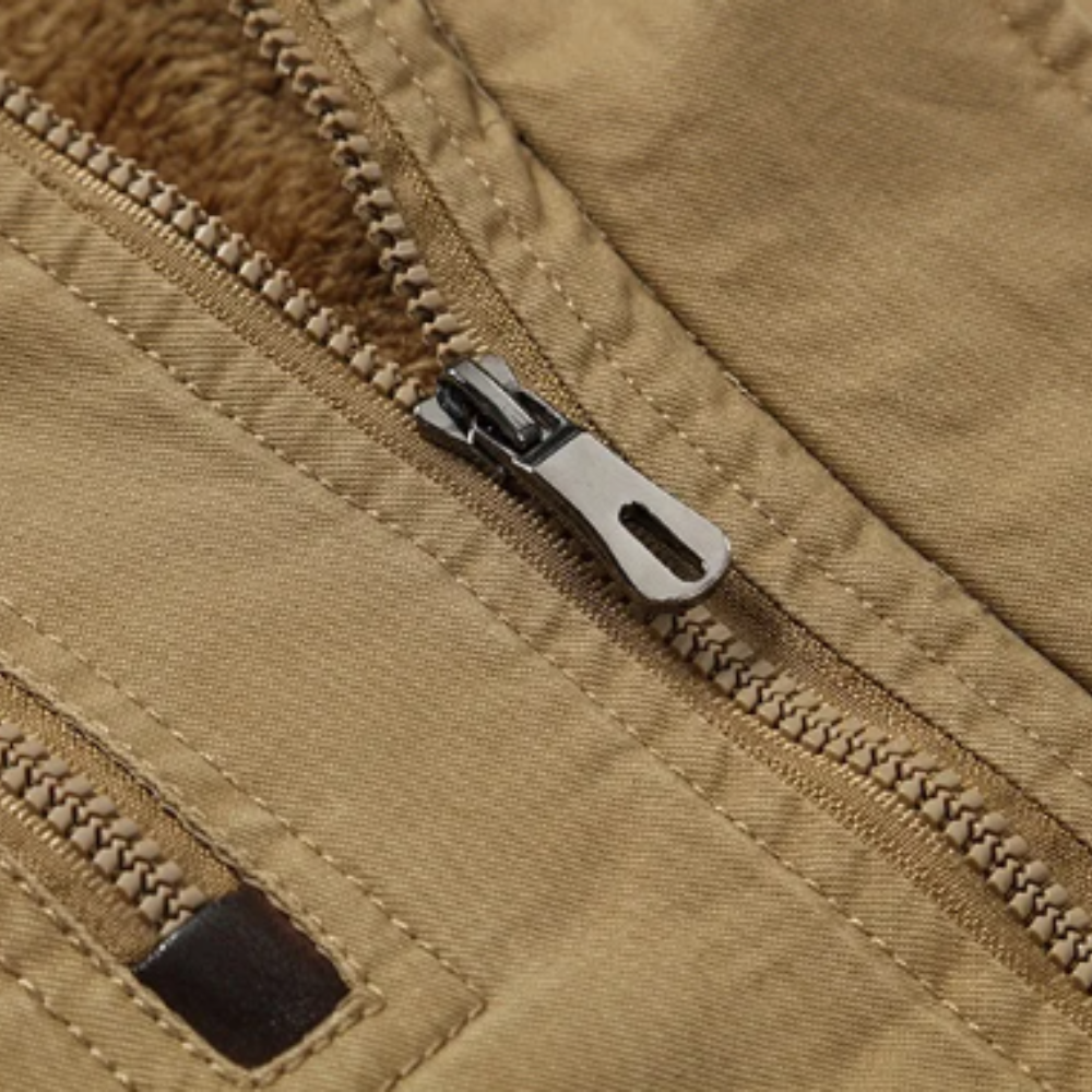 Elegant bomullsforet vinterjakke