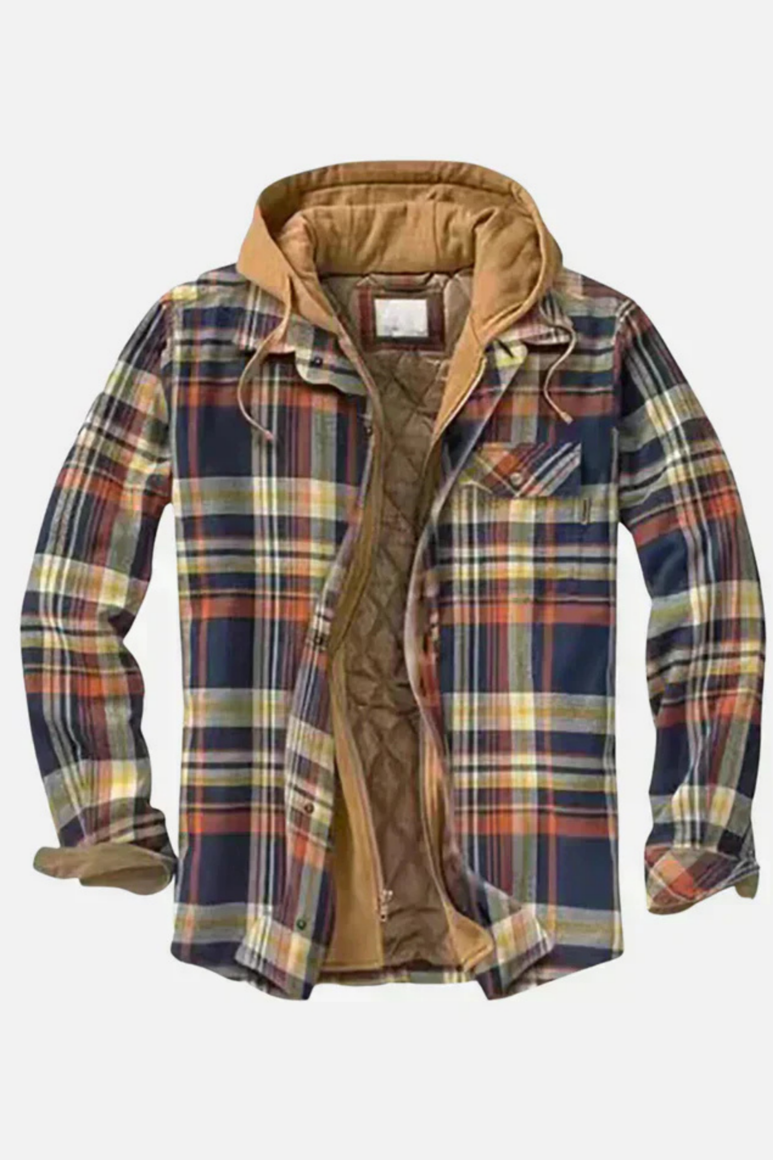 Quilted Check Hoodie Jacket