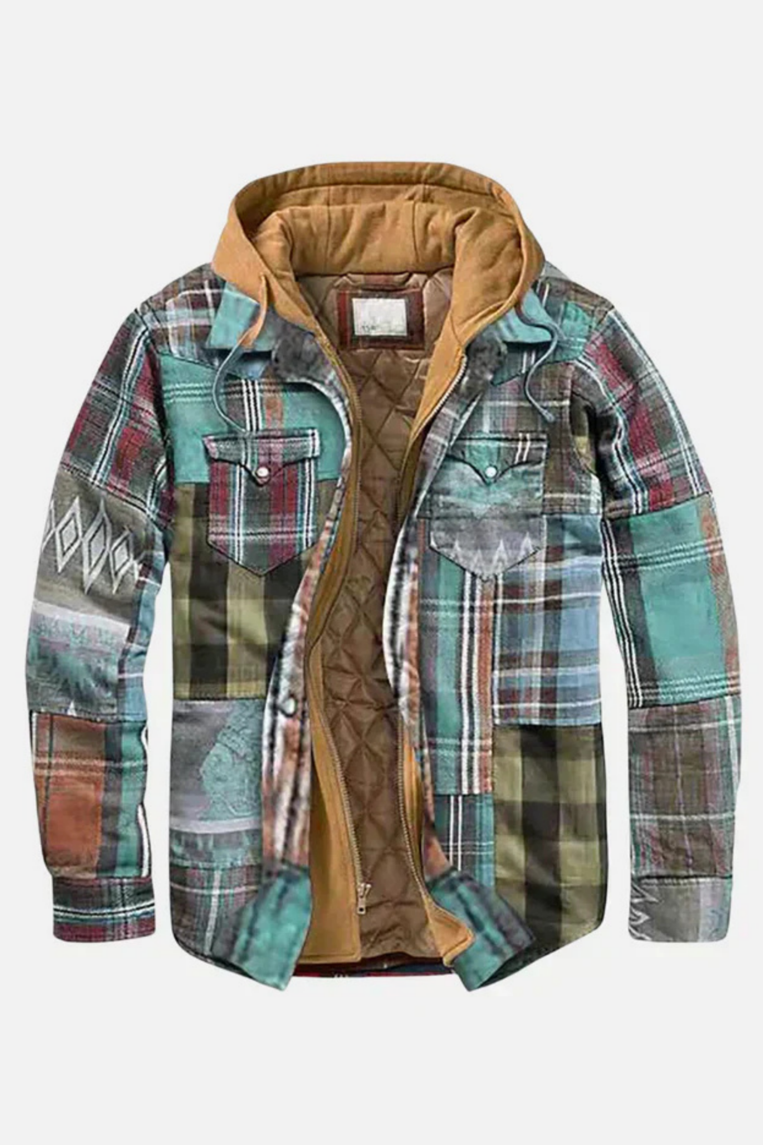 Quilted Check Hoodie Jacket