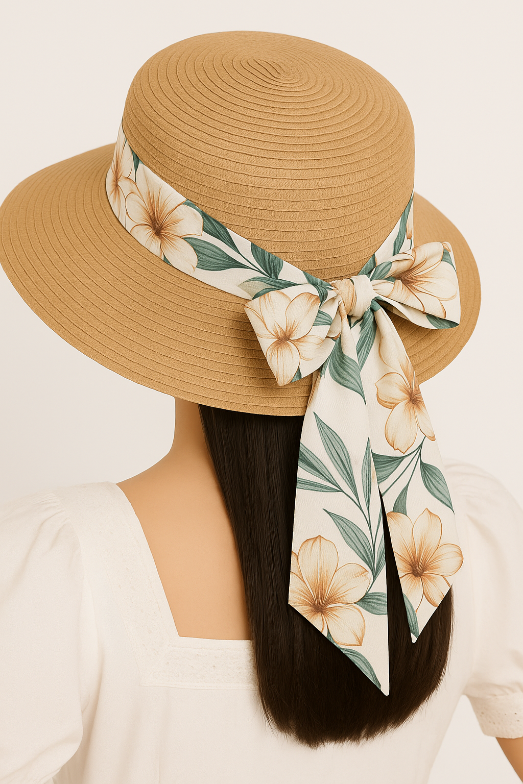 Fylaro -  strandhatt med skjerf