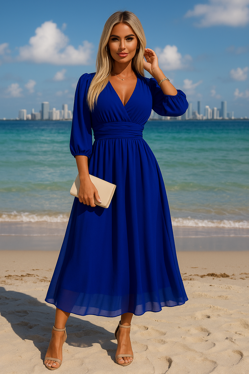 FYLARO - Sommerkjole blå