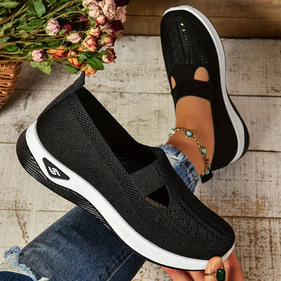 Komfortable Slip-On Sko i Strikket Design