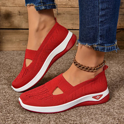 Komfortable Slip-On Sko i Strikket Design